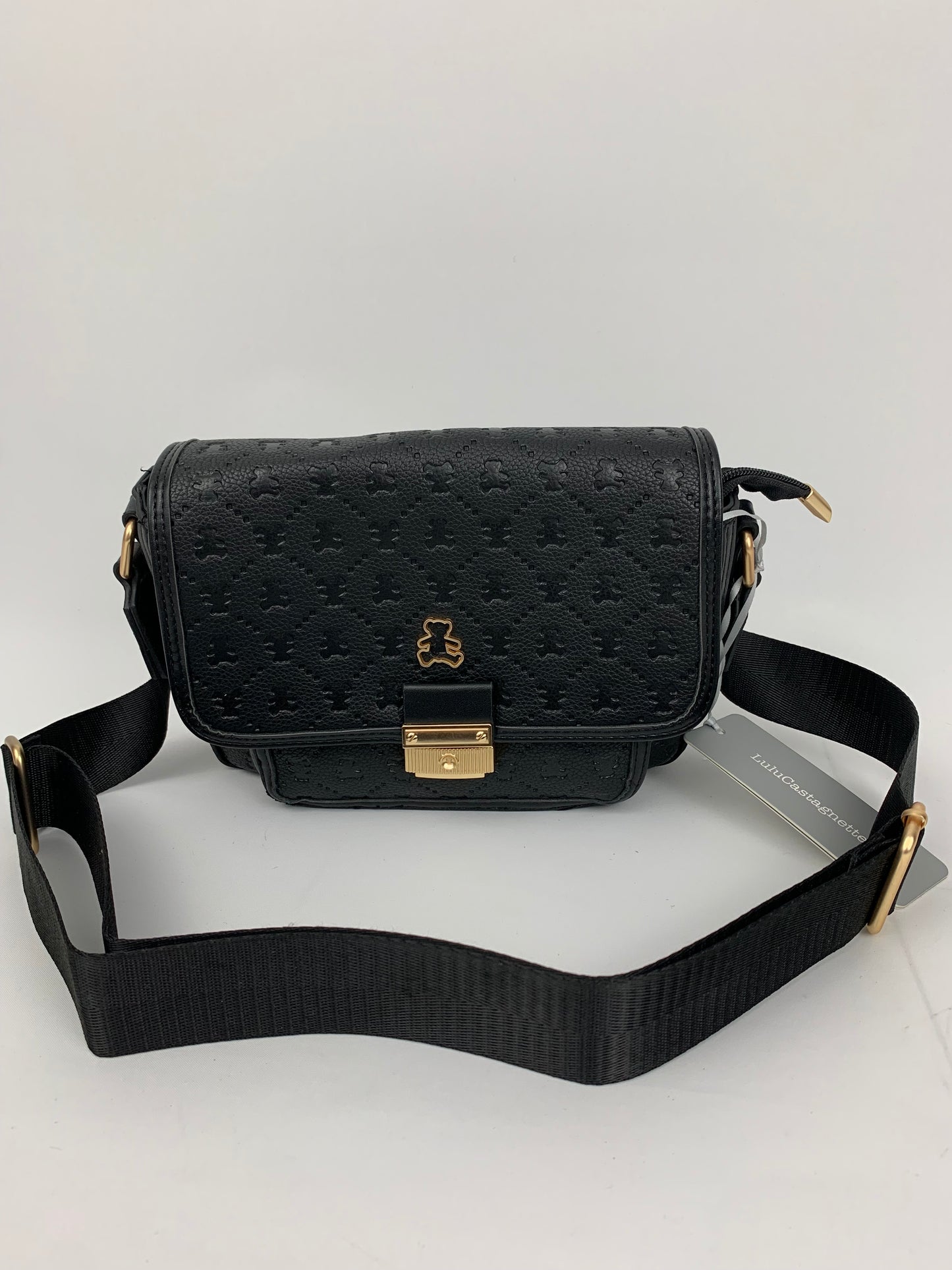 FLORENCE - vegan faux leather crossbody bag with wide strap