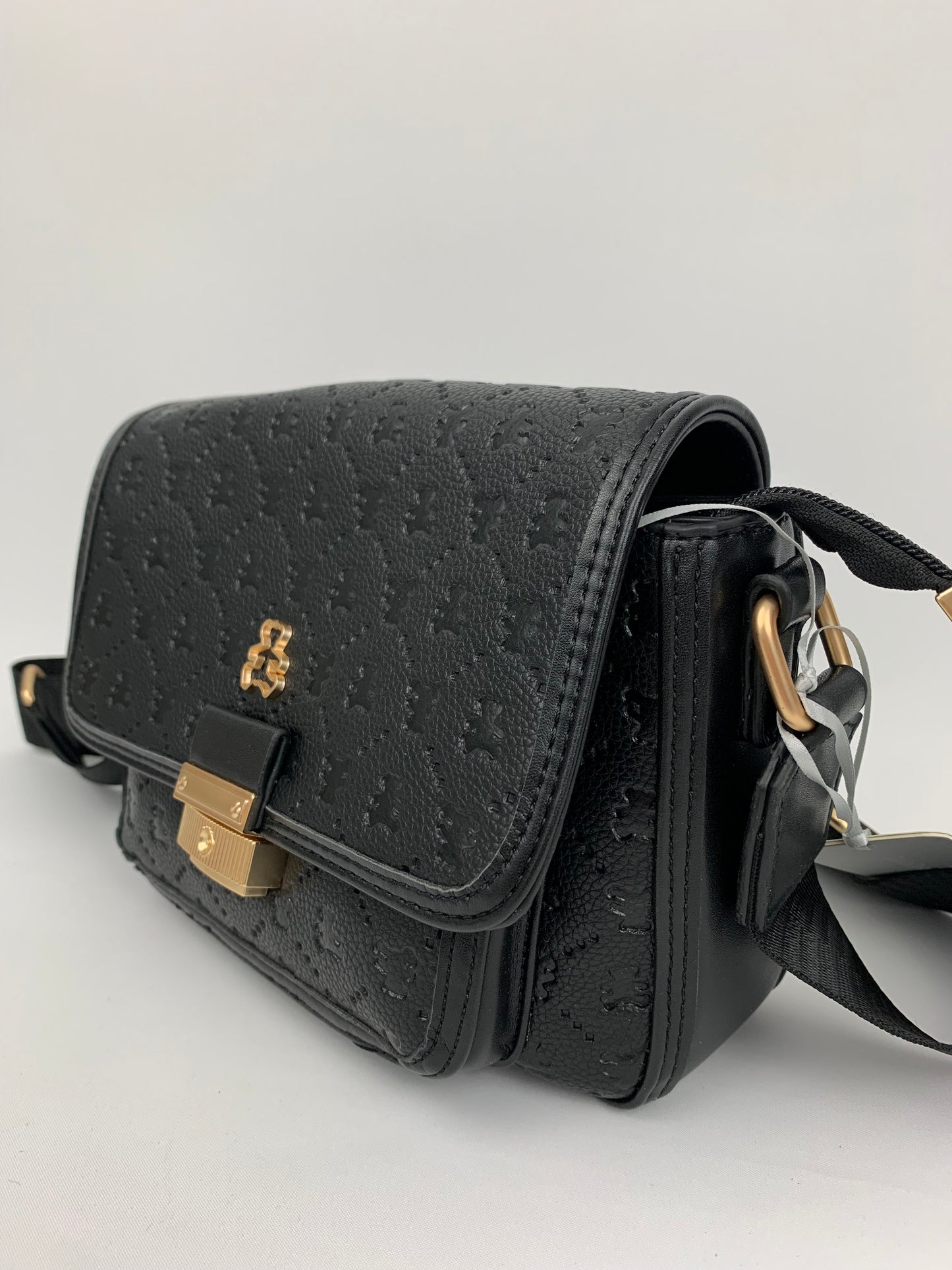 FLORENCE - vegan faux leather crossbody bag with wide strap