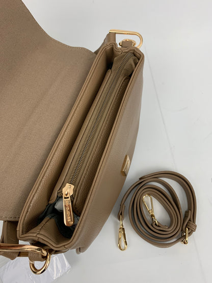 SOFIA TAUPE - quality faux leather shoulder/crossbody handbag