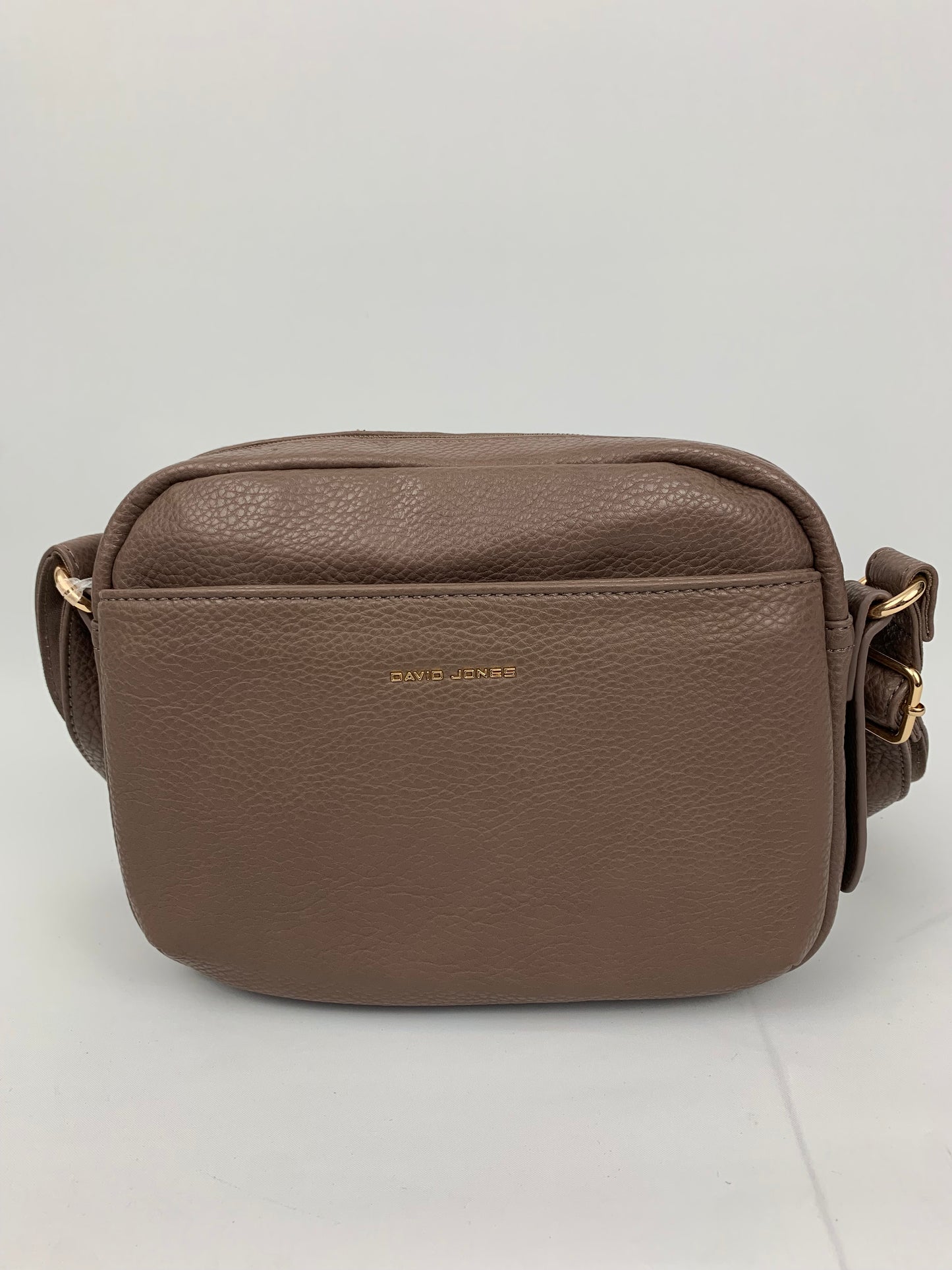 BUDAPEST BROWN - faux leather minimalistic crossbody bag