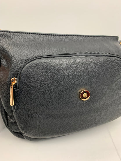 TOULOUSE BLACK - quality faux leather crosbody bag