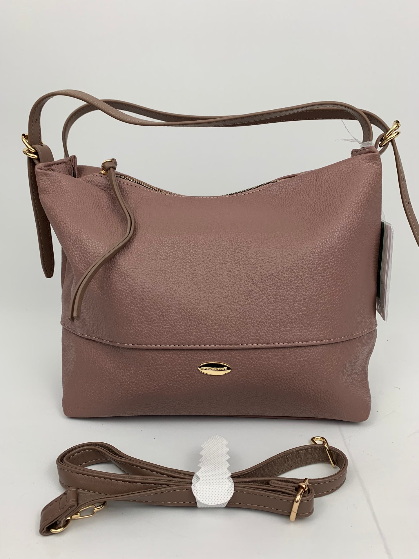 BARCELONA DEEP PINK - Soft faux leather shoulder bag large