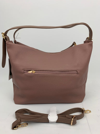 BARCELONA DEEP PINK - Soft faux leather shoulder bag large