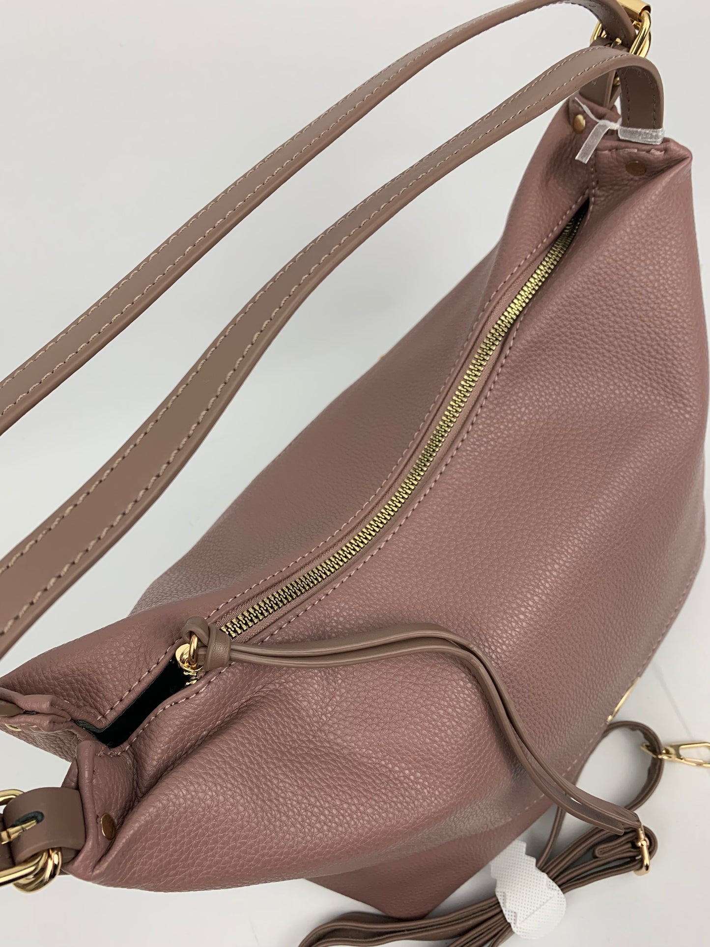 BARCELONA DEEP PINK - Soft faux leather shoulder bag large