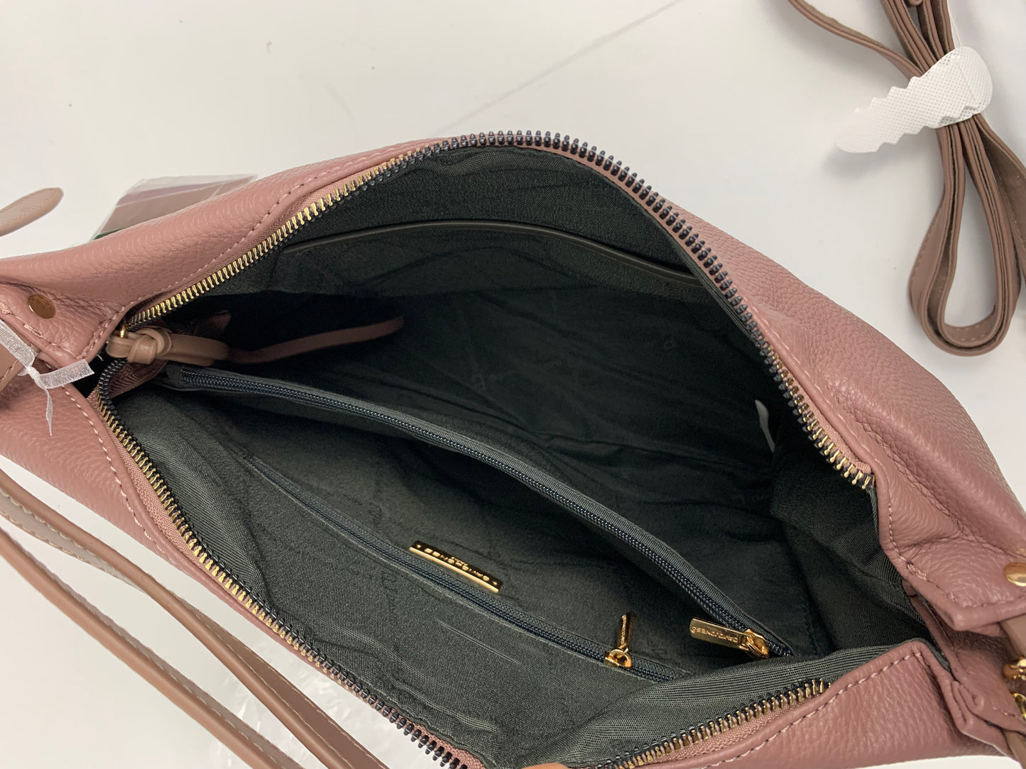 BARCELONA DEEP PINK - Soft faux leather shoulder bag large