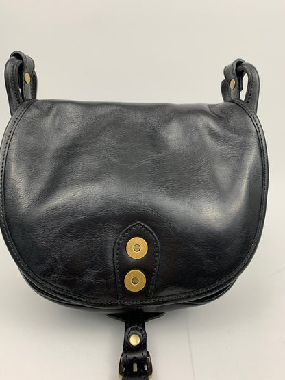 ROME - Italian Genuine leather messenger bag - black