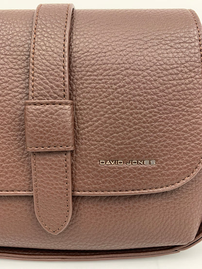 ZURICH BROWN - Faux leather crossbody bag