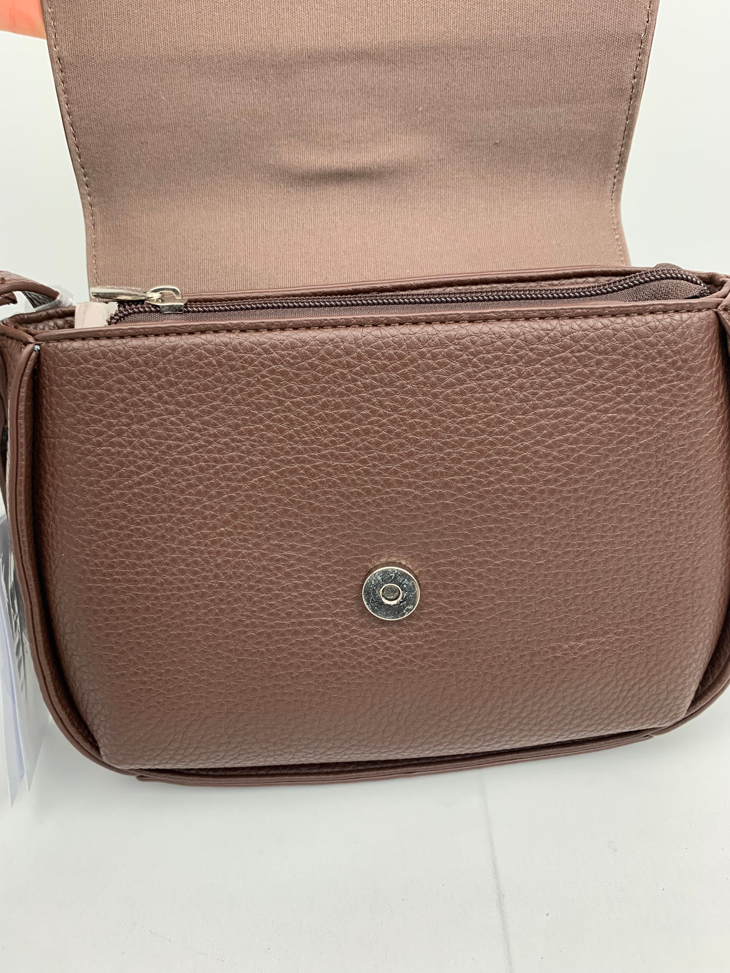 ZURICH BROWN - Faux leather crossbody bag