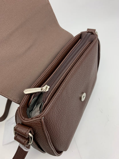 ZURICH BROWN - Faux leather crossbody bag