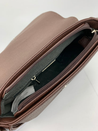 ZURICH BROWN - Faux leather crossbody bag