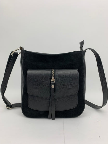 LISBON - real leather with suede crossbody bag