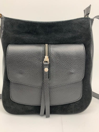LISBON - real leather with suede crossbody bag