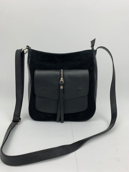 LISBON - real leather with suede crossbody bag