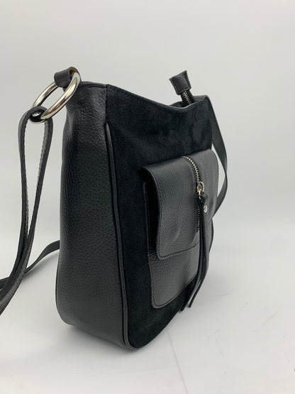 LISBON - real leather with suede crossbody bag