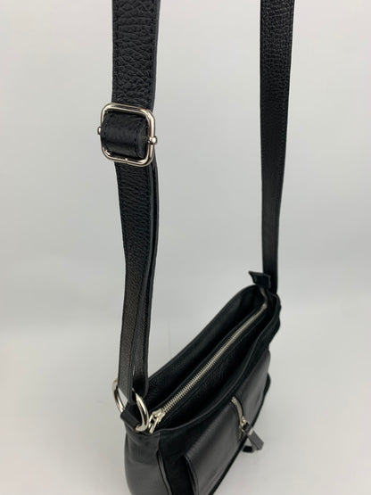 LISBON - real leather with suede crossbody bag
