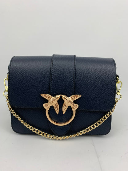 VENICE NAVY - Italian Genuine leather crossbody bag - navy