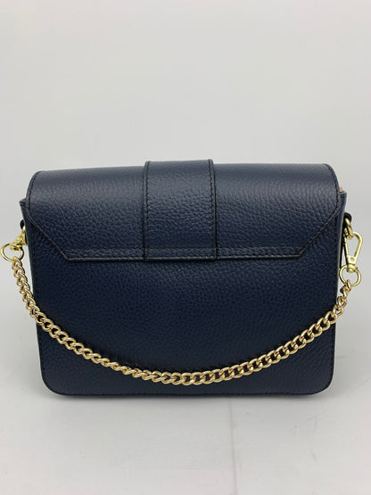 VENICE NAVY - Italian Genuine leather crossbody bag - navy