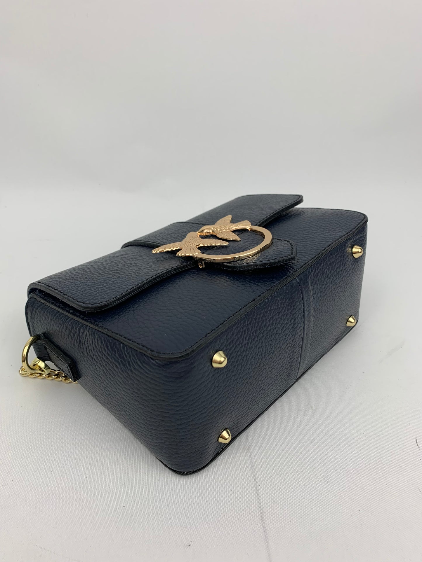 VENICE NAVY - Italian Genuine leather crossbody bag - navy