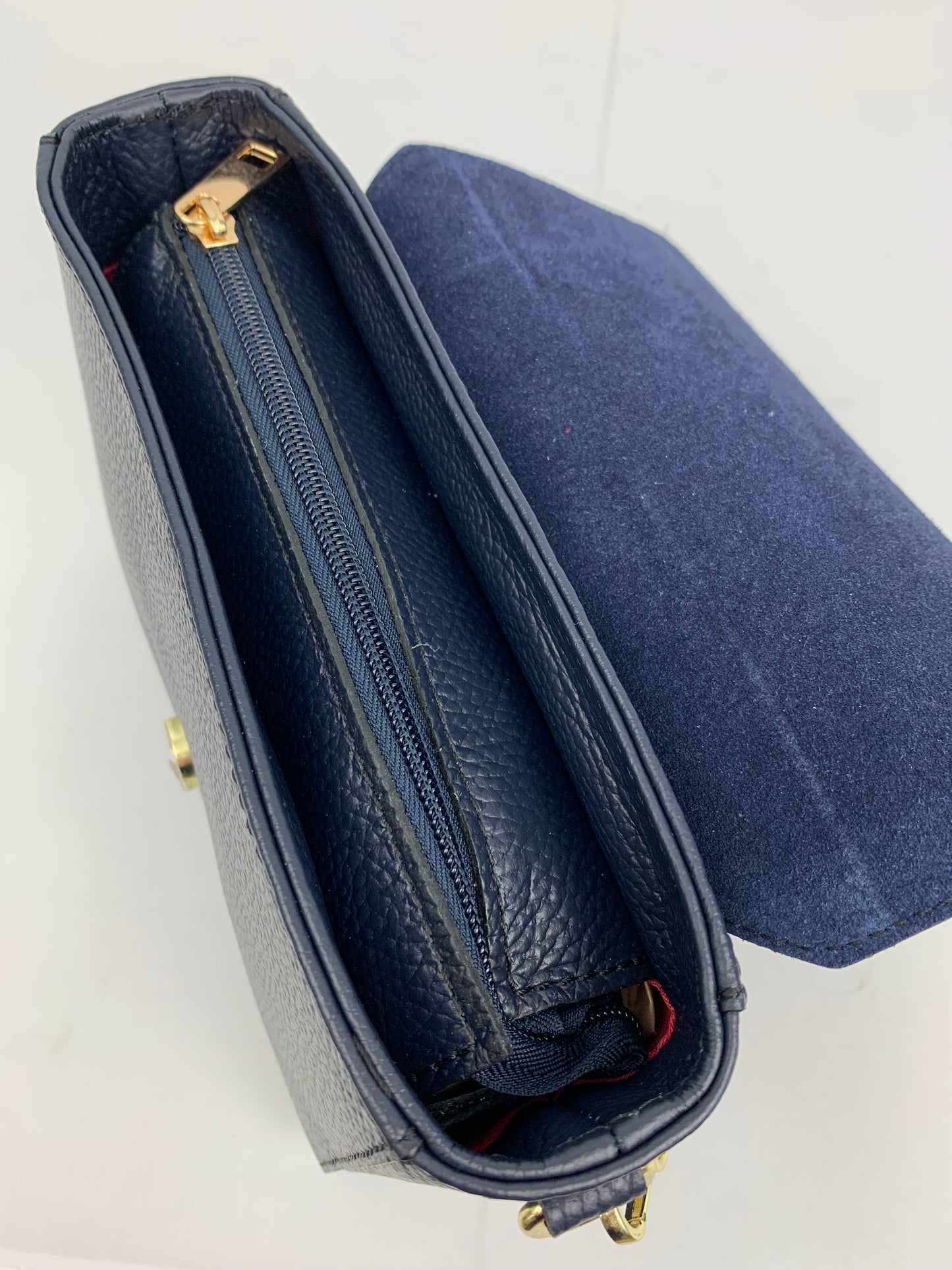 VENICE NAVY - Italian Genuine leather crossbody bag - navy