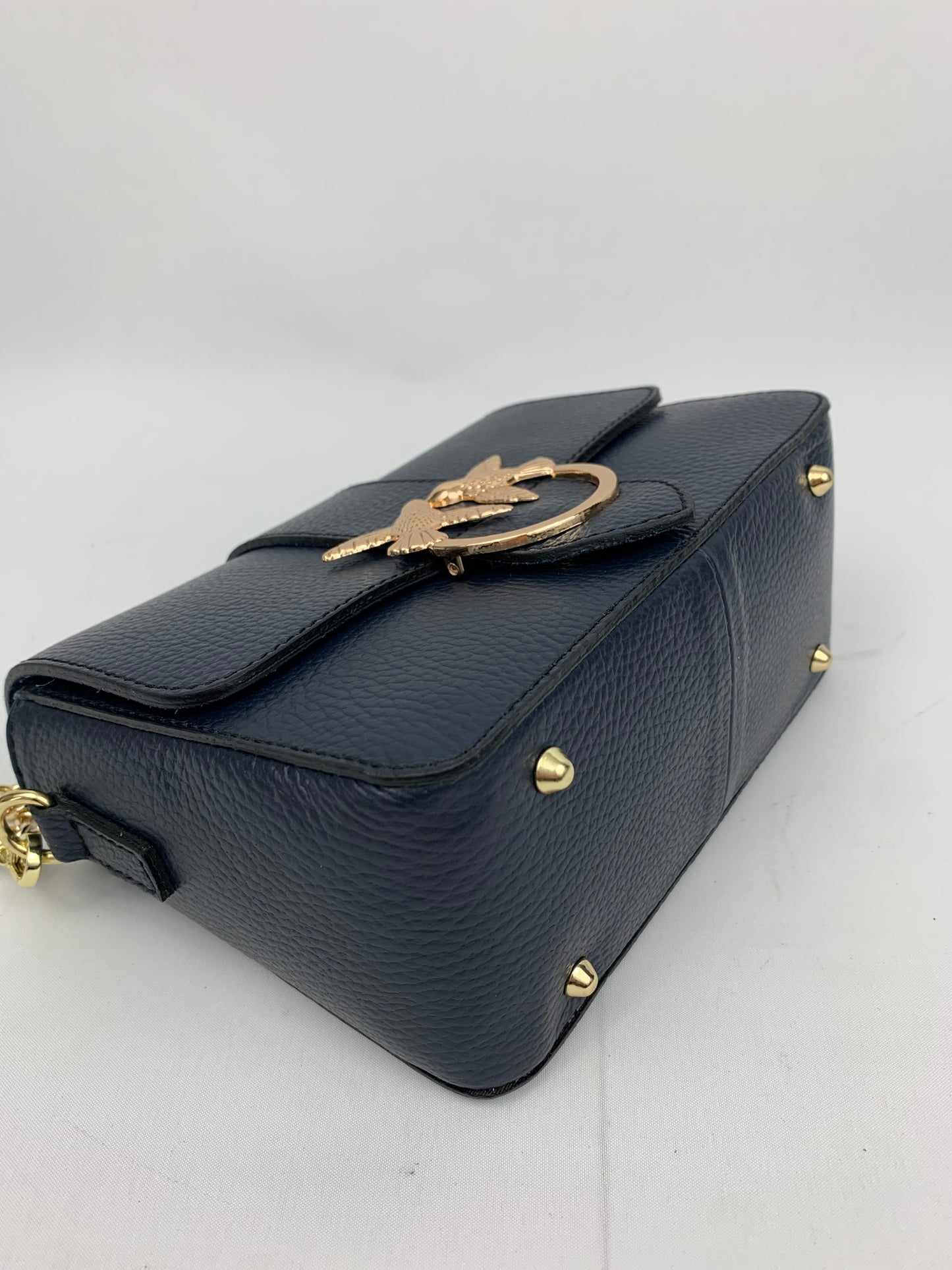 VENICE NAVY - Italian Genuine leather crossbody bag - navy