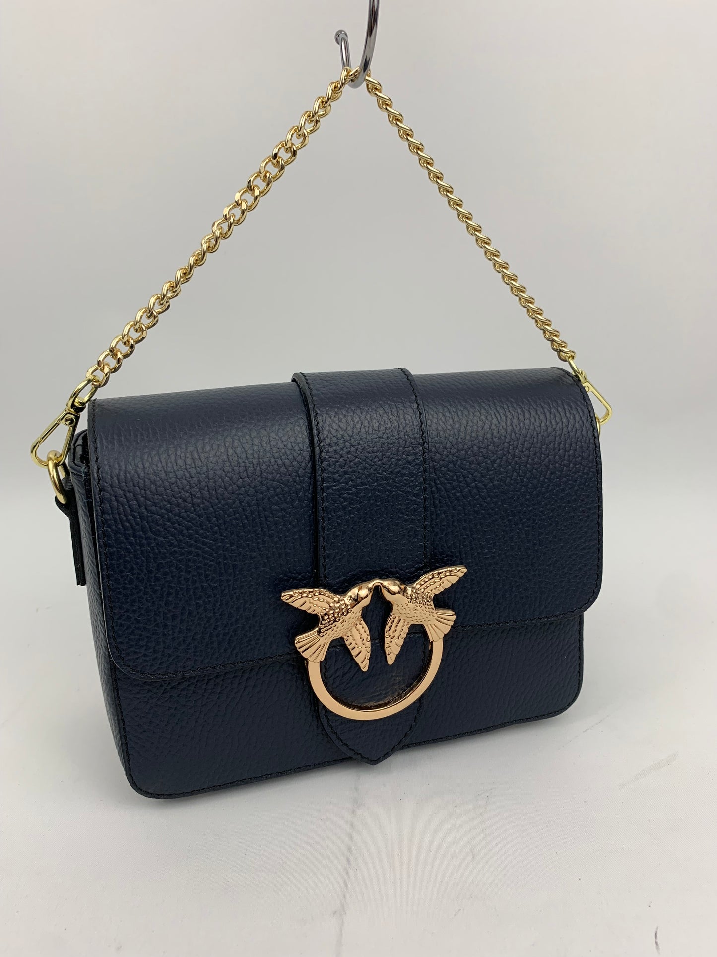 VENICE NAVY - Italian Genuine leather crossbody bag - navy