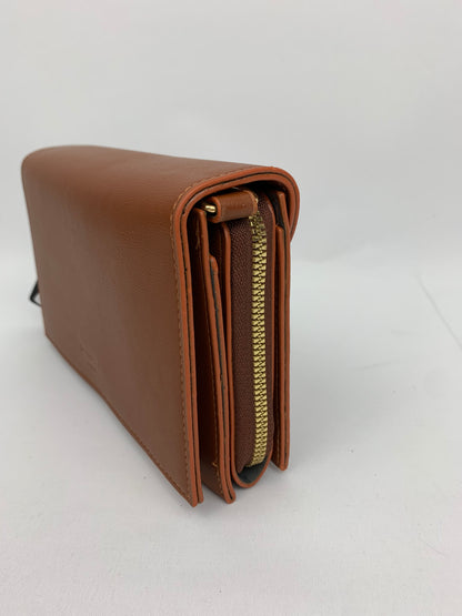 MUNICH BROWN - faux leather shoulder/crossbody bag small