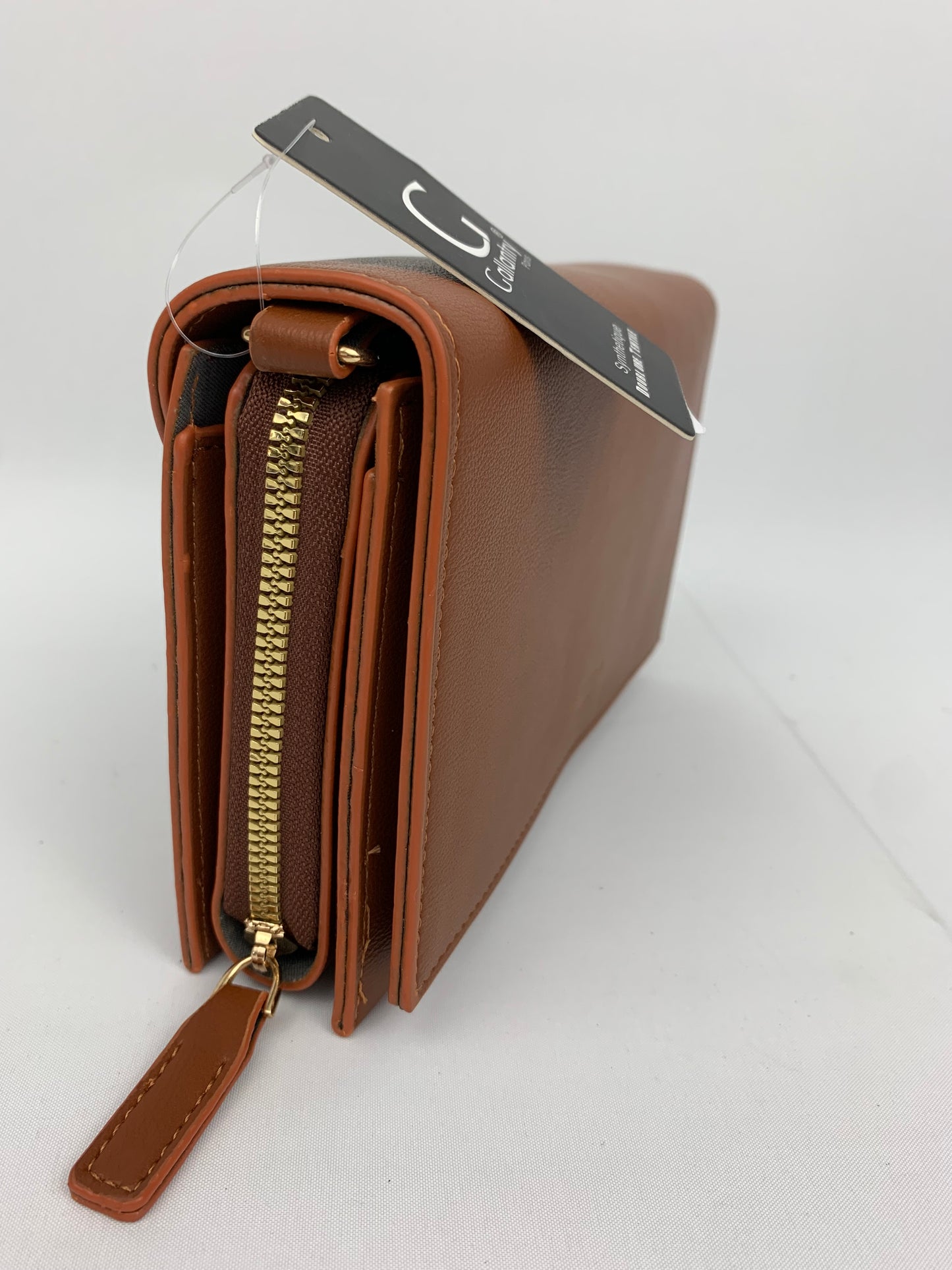 MUNICH BROWN - faux leather shoulder/crossbody bag small