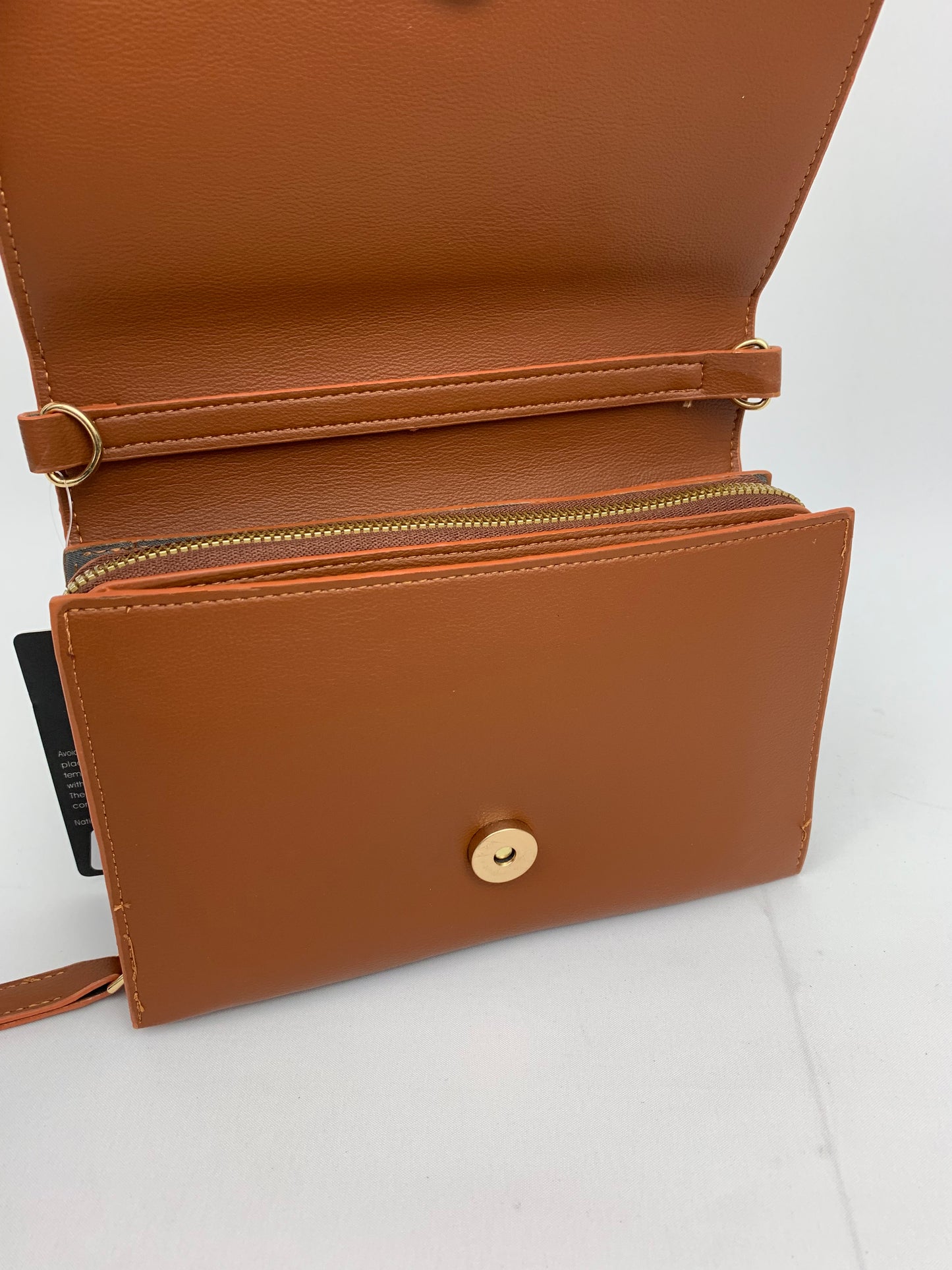 MUNICH BROWN - faux leather shoulder/crossbody bag small