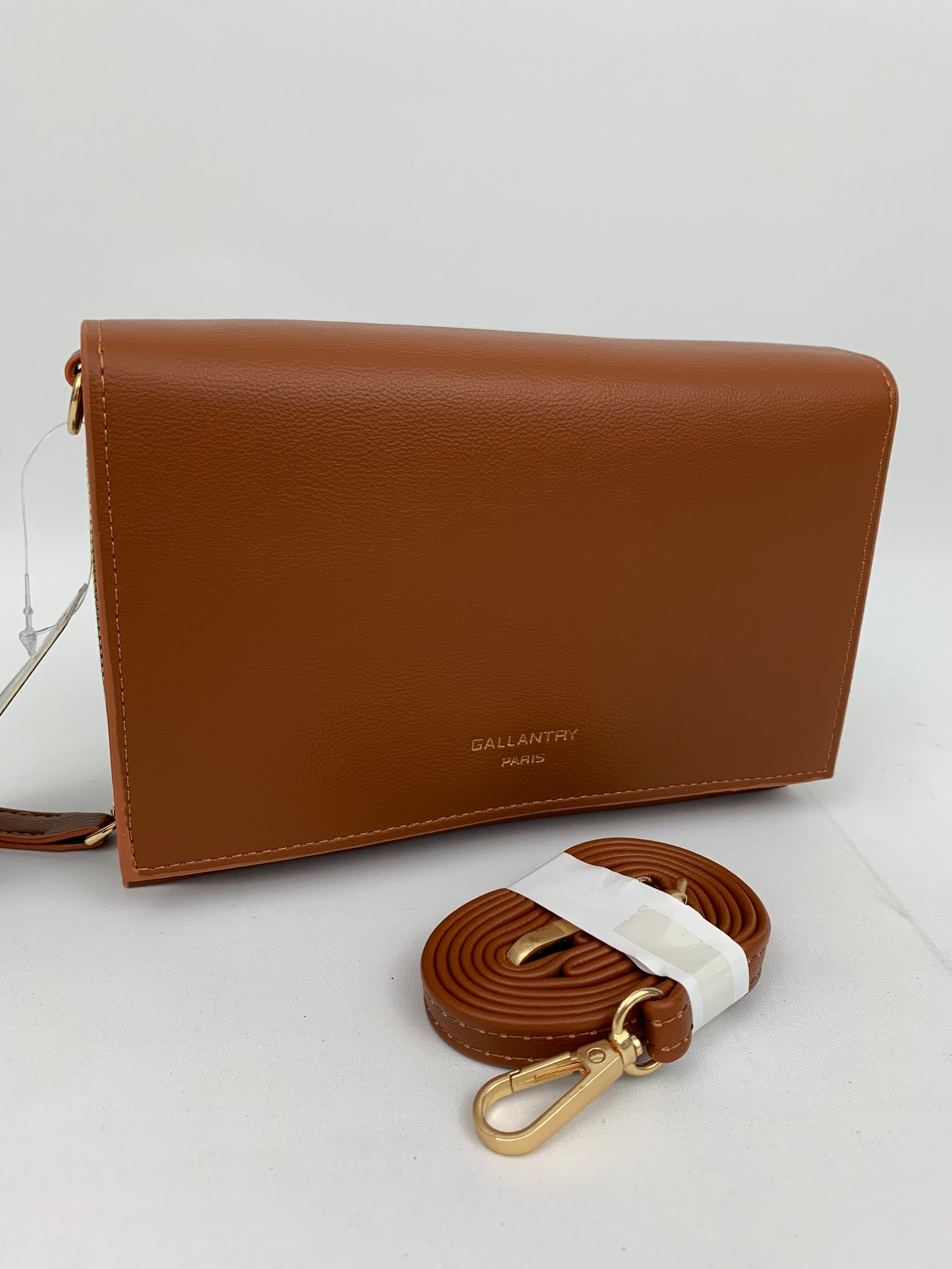 MUNICH BROWN - faux leather shoulder/crossbody bag small
