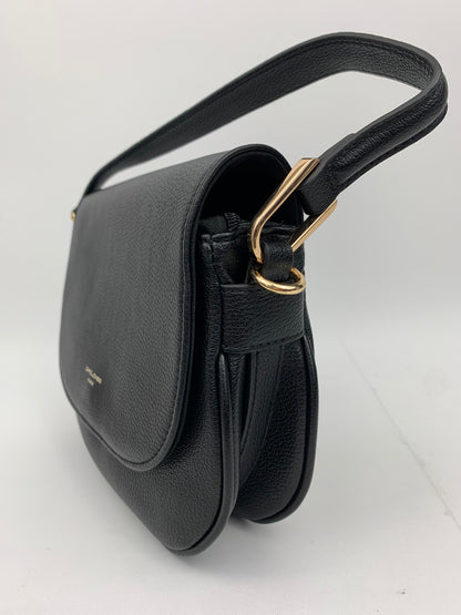 SOFIA BLACK - quality faux leather shoulder/crossbody handbag