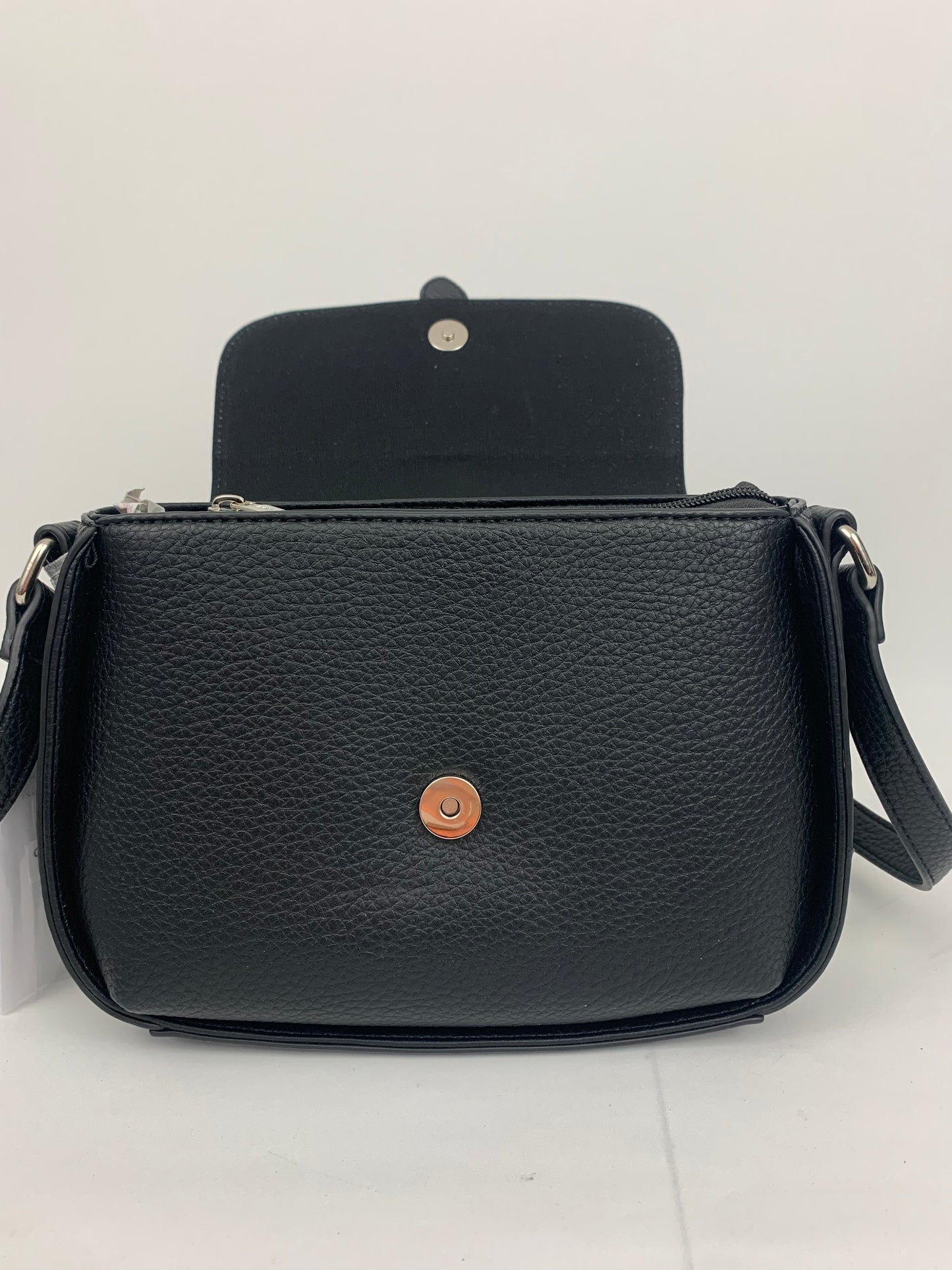 ZURICH BLACK - Faux leather crossbody bag