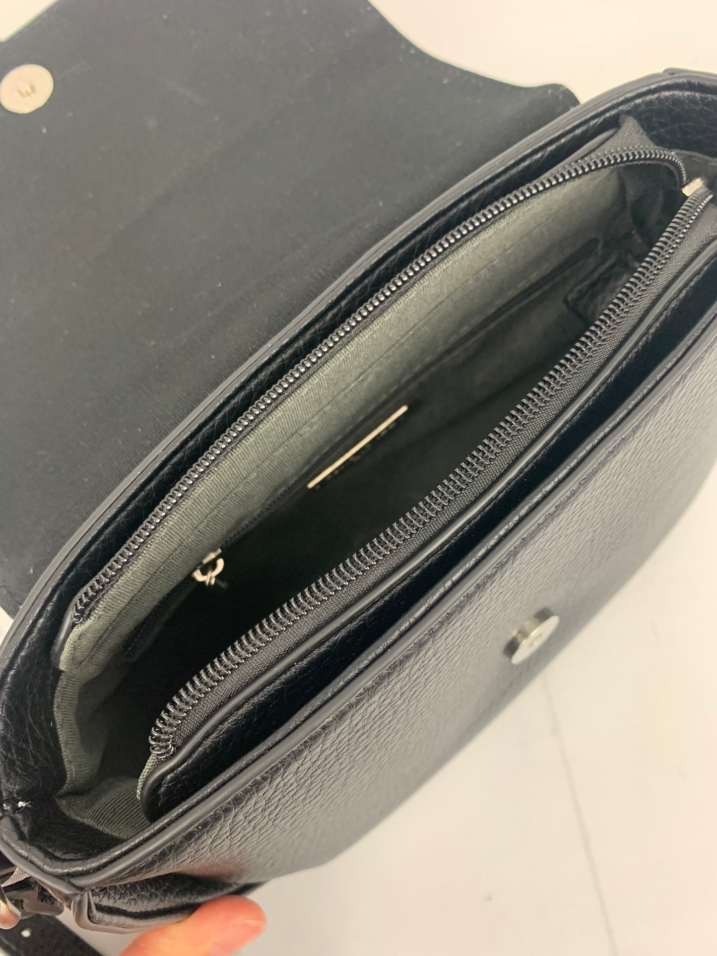 ZURICH BLACK - Faux leather crossbody bag