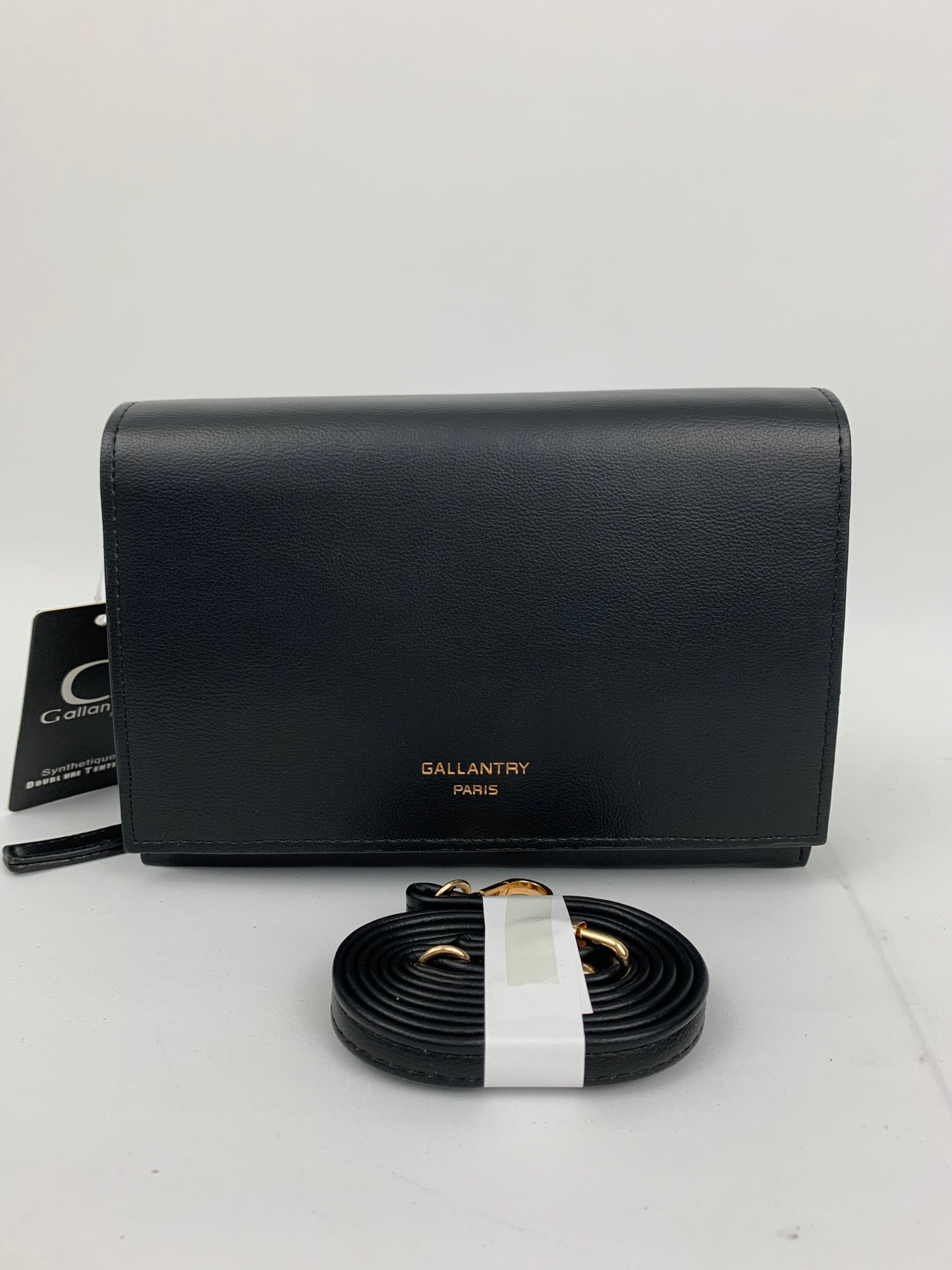 MUNICH BLACK - faux leather shoulder/crossbody bag small