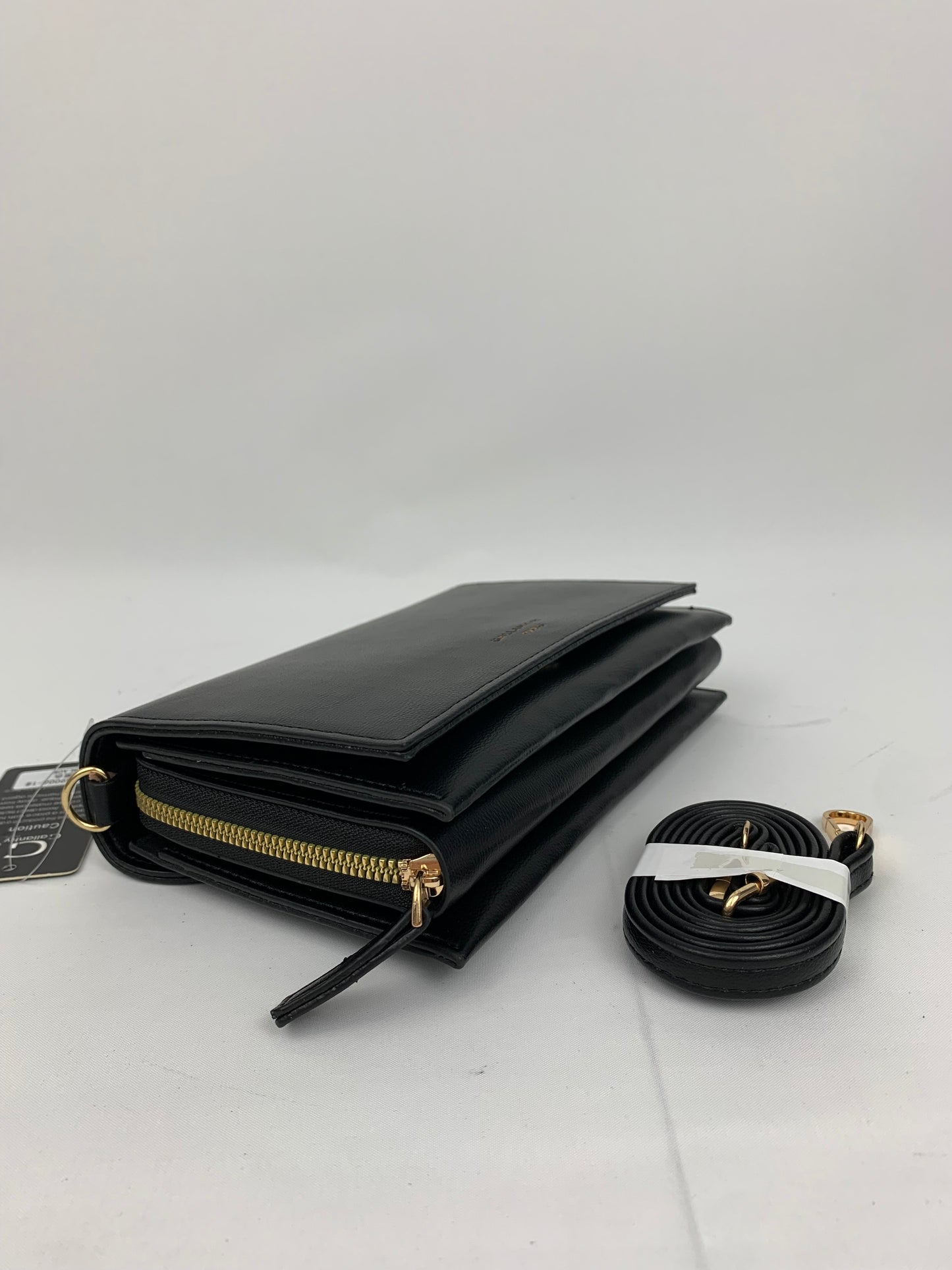 MUNICH BLACK - faux leather shoulder/crossbody bag small