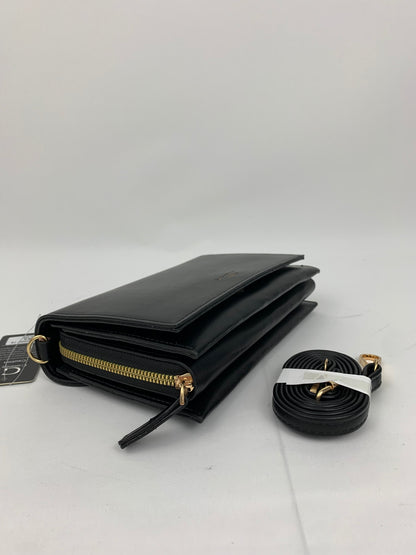 MUNICH BLACK - faux leather shoulder/crossbody bag small