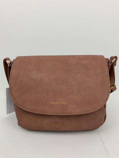 HAMBURG DEEP PINK - Soft faux leather saddle shoulder bag