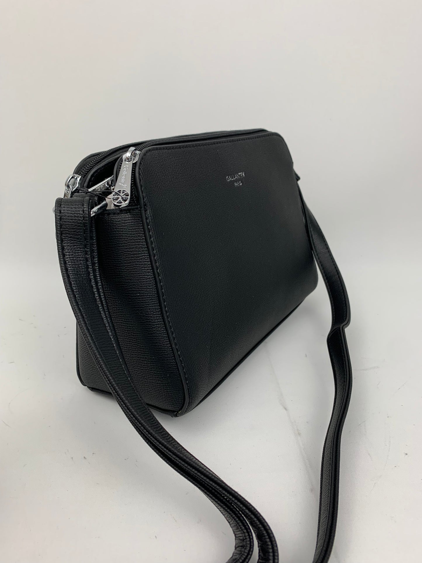 NEW JERSEY BLACK - faux leather middle size crossbody bag