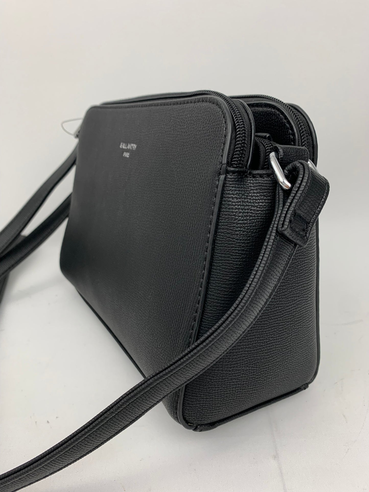 NEW JERSEY BLACK - faux leather middle size crossbody bag
