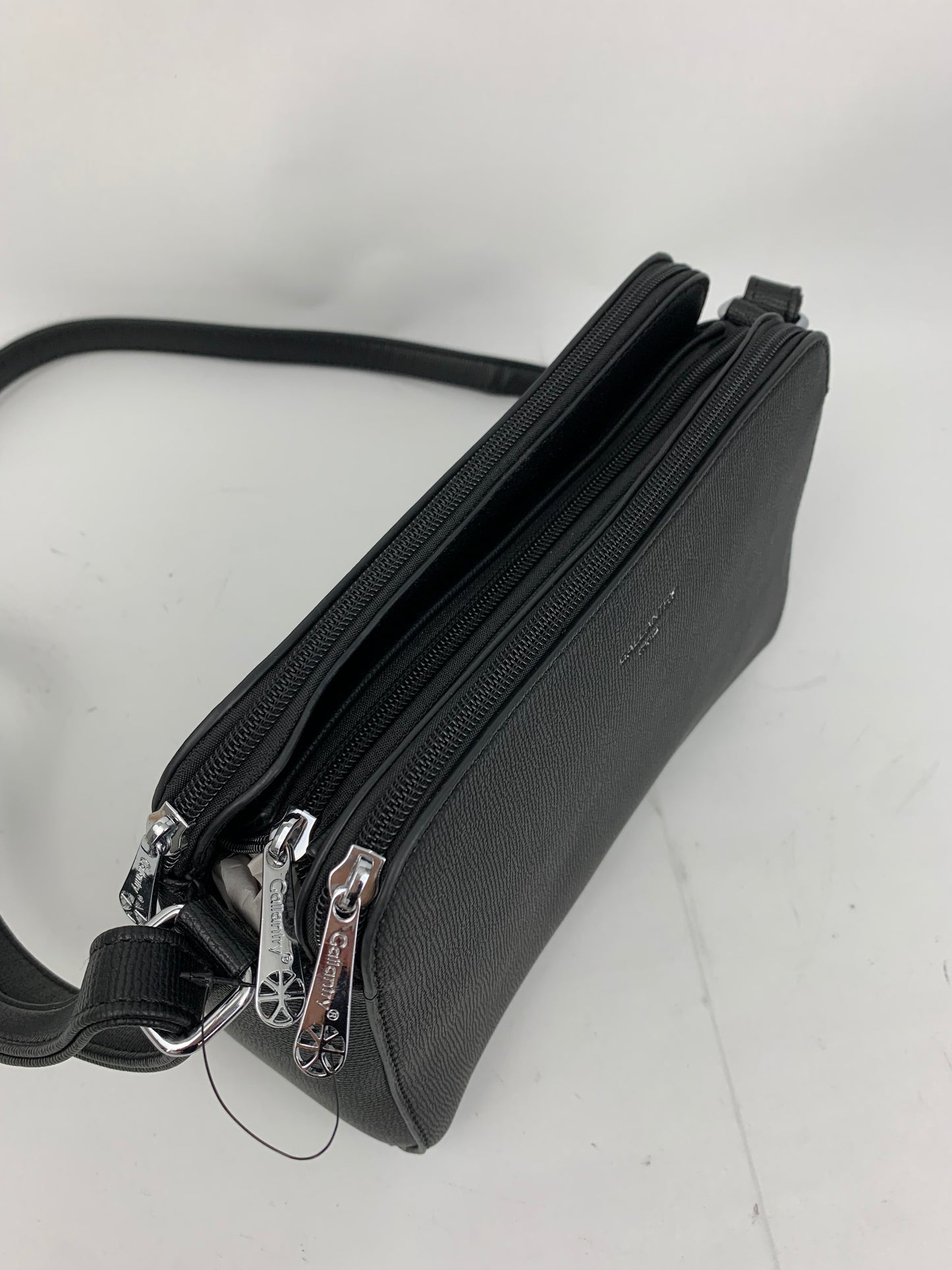 NEW JERSEY BLACK - faux leather middle size crossbody bag