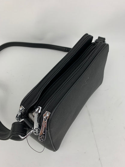 NEW JERSEY BLACK - faux leather middle size crossbody bag