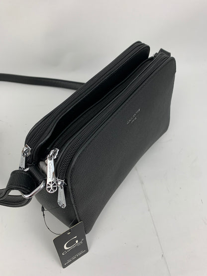 NEW JERSEY BLACK - faux leather middle size crossbody bag