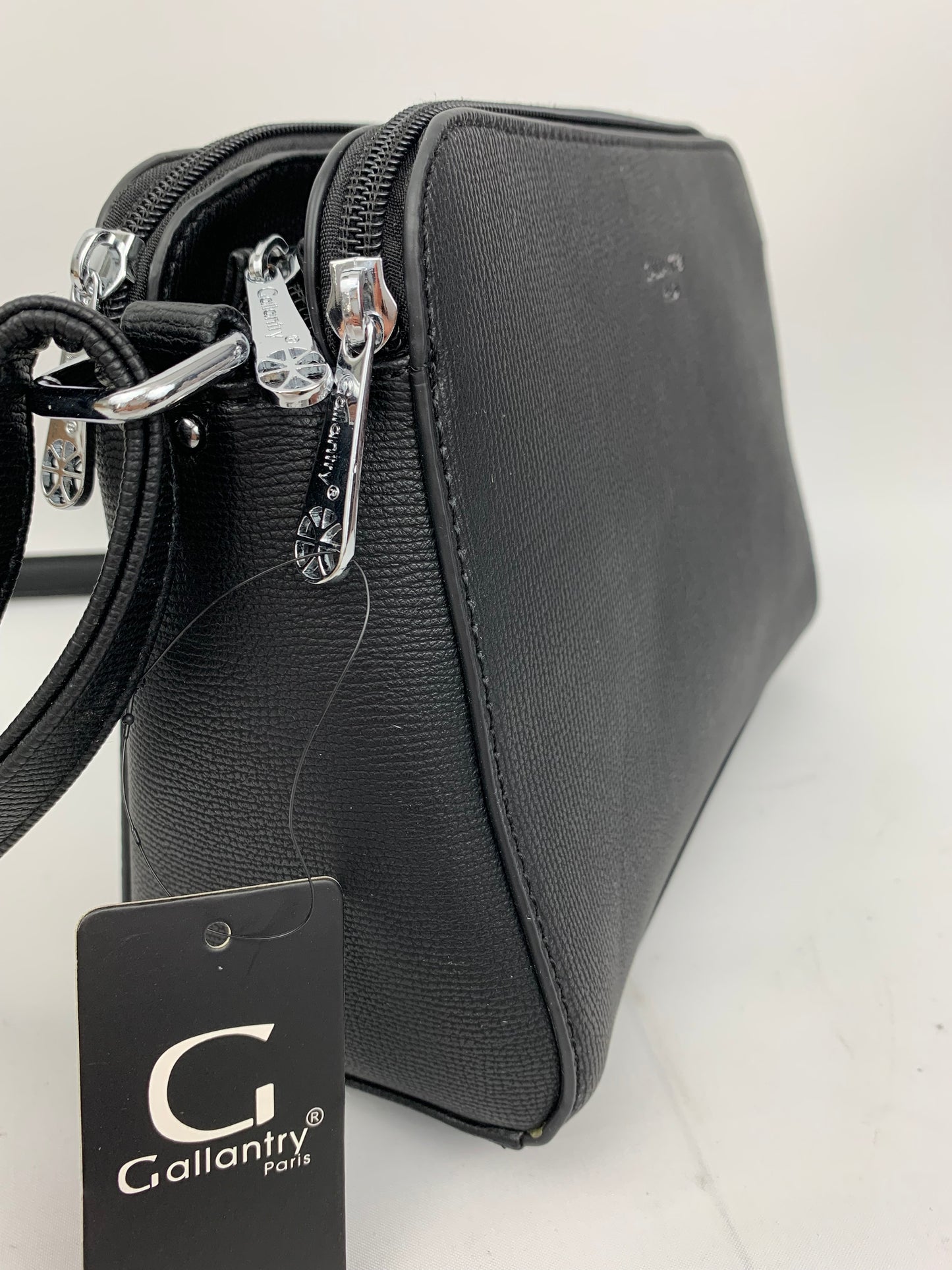 NEW JERSEY BLACK - faux leather middle size crossbody bag