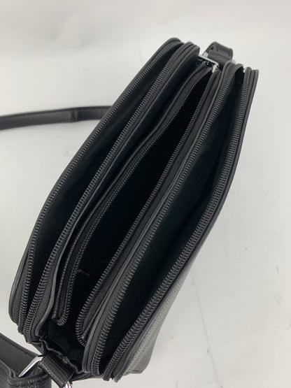 NEW JERSEY BLACK - faux leather middle size crossbody bag