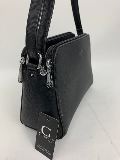 NEW JERSEY BLACK - faux leather middle size crossbody bag