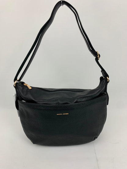 MADRID BLACK - Soft faux leather middle size shoulder / crossbody bag