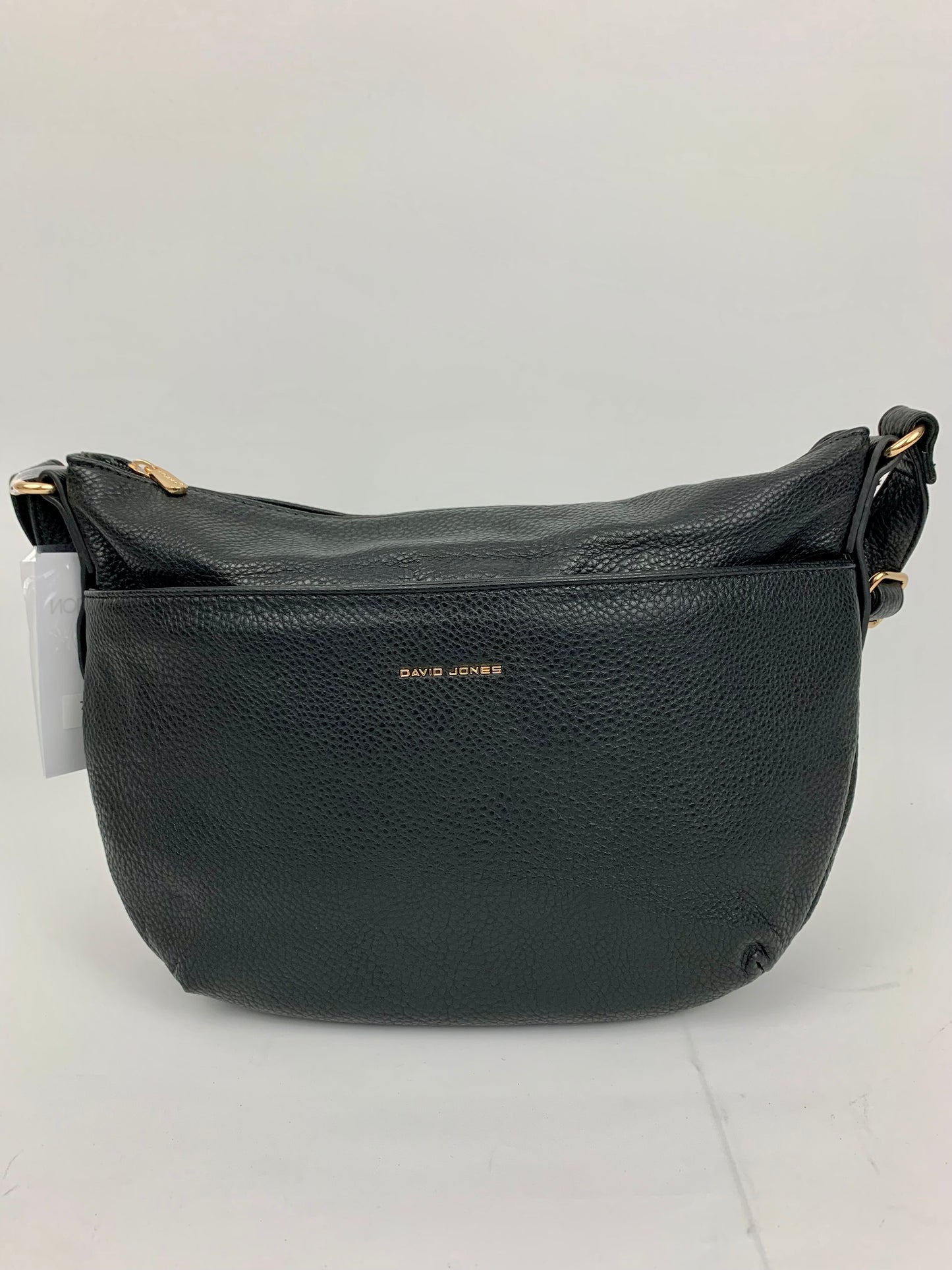 MADRID BLACK - Soft faux leather middle size shoulder / crossbody bag