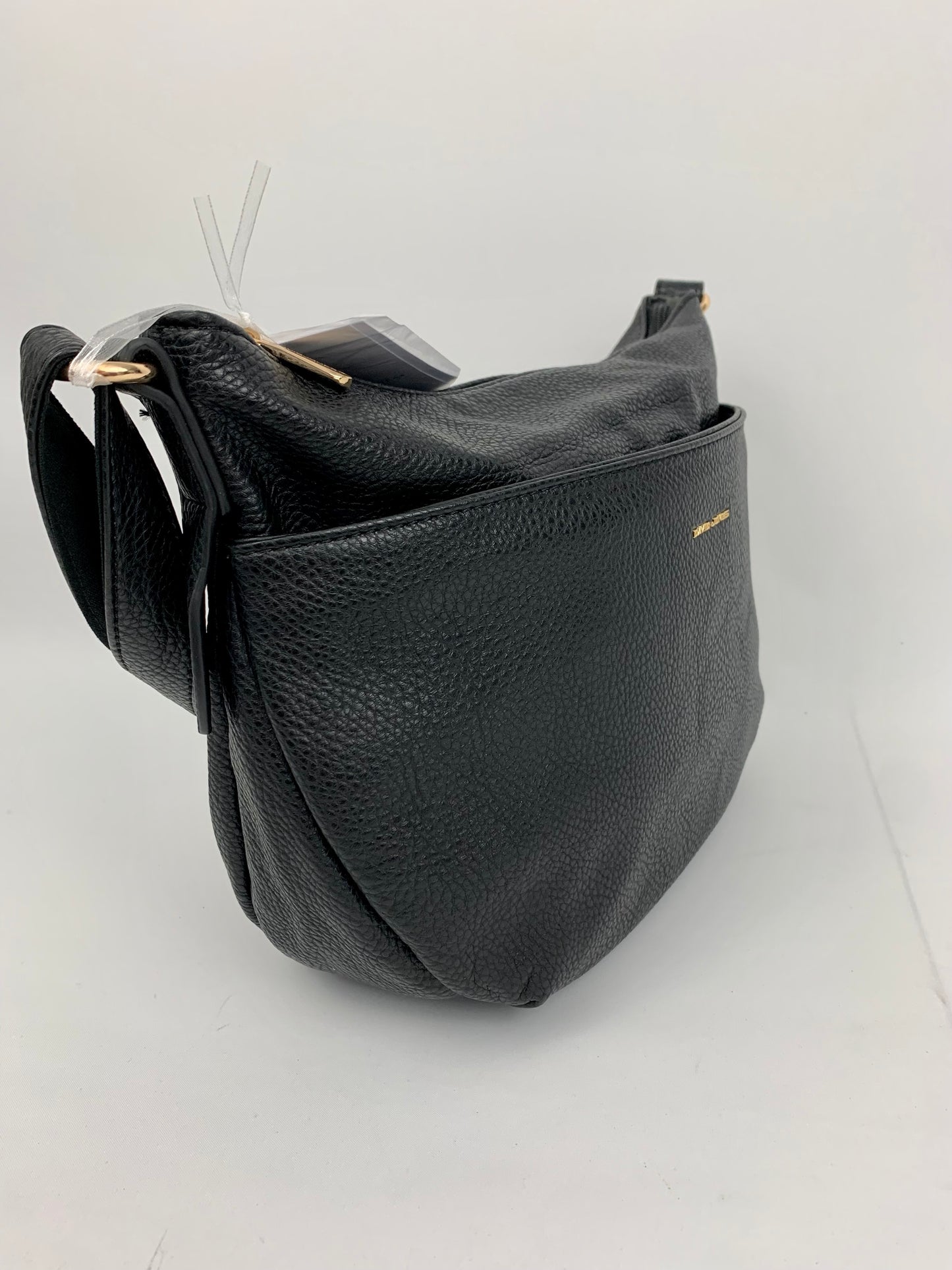 MADRID BLACK - Soft faux leather middle size shoulder / crossbody bag