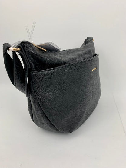 MADRID BLACK - Soft faux leather middle size shoulder / crossbody bag