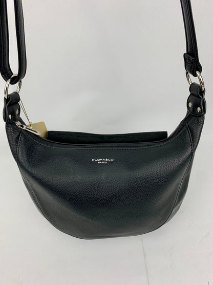 MIAMI BLACK - Soft faux leather saddle crossbody bag