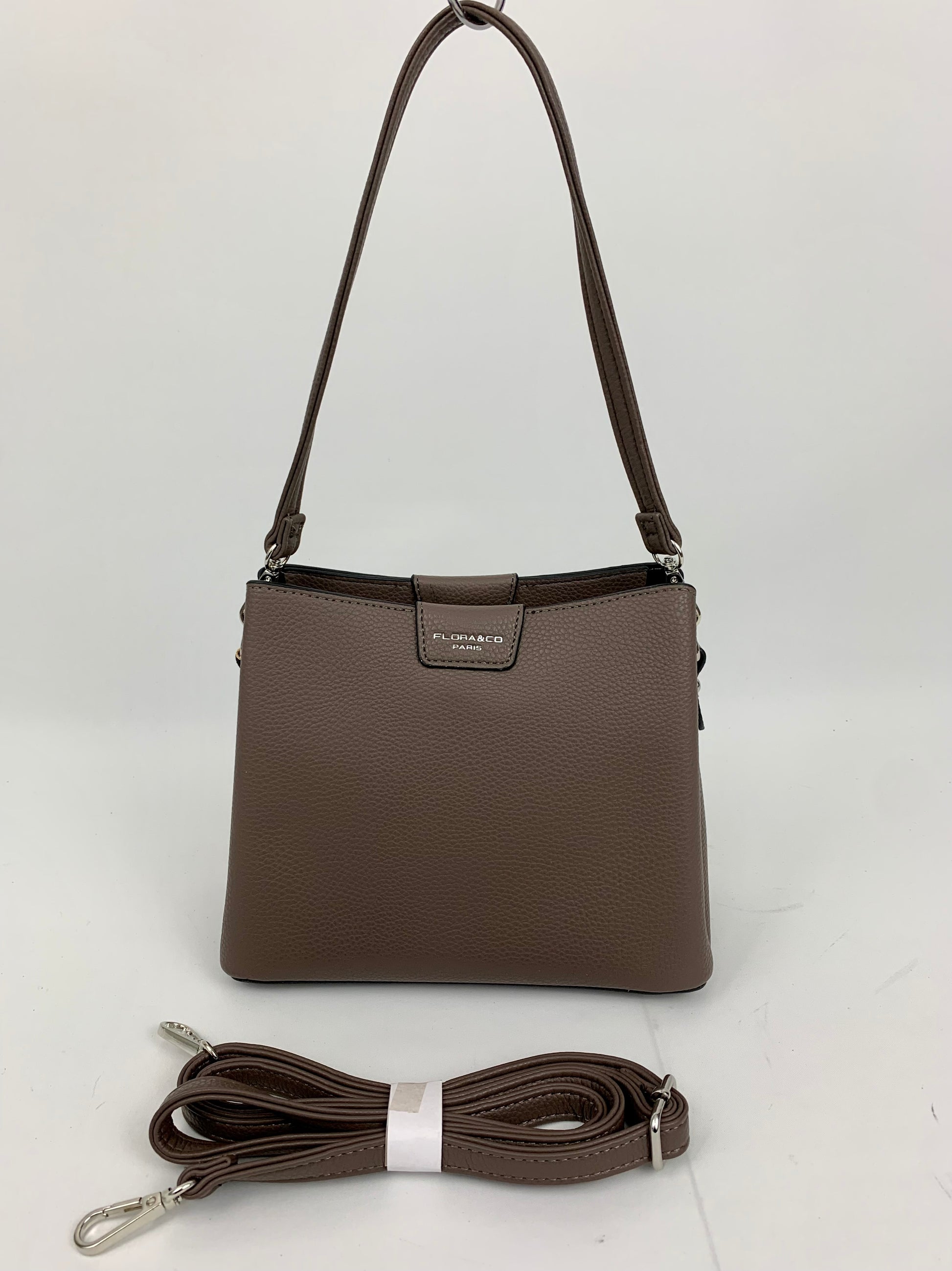 Amsterdam taupe faux leather crossbody/ shoulder handbag I Selective Ireland